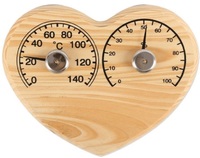 Станция банная открытая термометр+гигрометр "Сердце" 