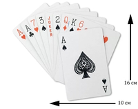 Карты игральные Poker MAXI атласные, колода 54шт,(16см*10см)