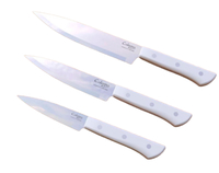 Набор ножей "САКУРА" КН-129 белые (21;23,5;26,5) г.Кисловодск