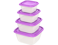 Набор контейнеров для продуктов "Прованс" №2 (0,6;1,0;1,7;2,5л) 4шт АП 198